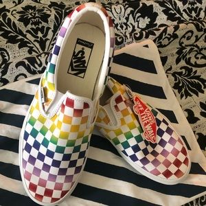 Custom Rainbow Checker Vans